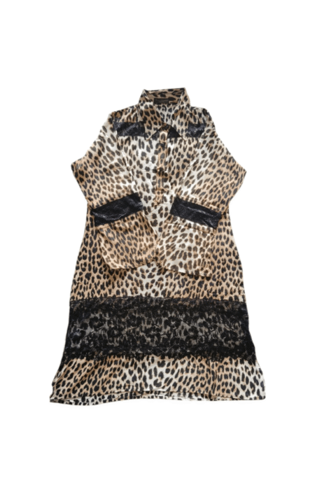 Leopard Print Co-ord Set with Black Pants – Stylish Party & Casual Wear